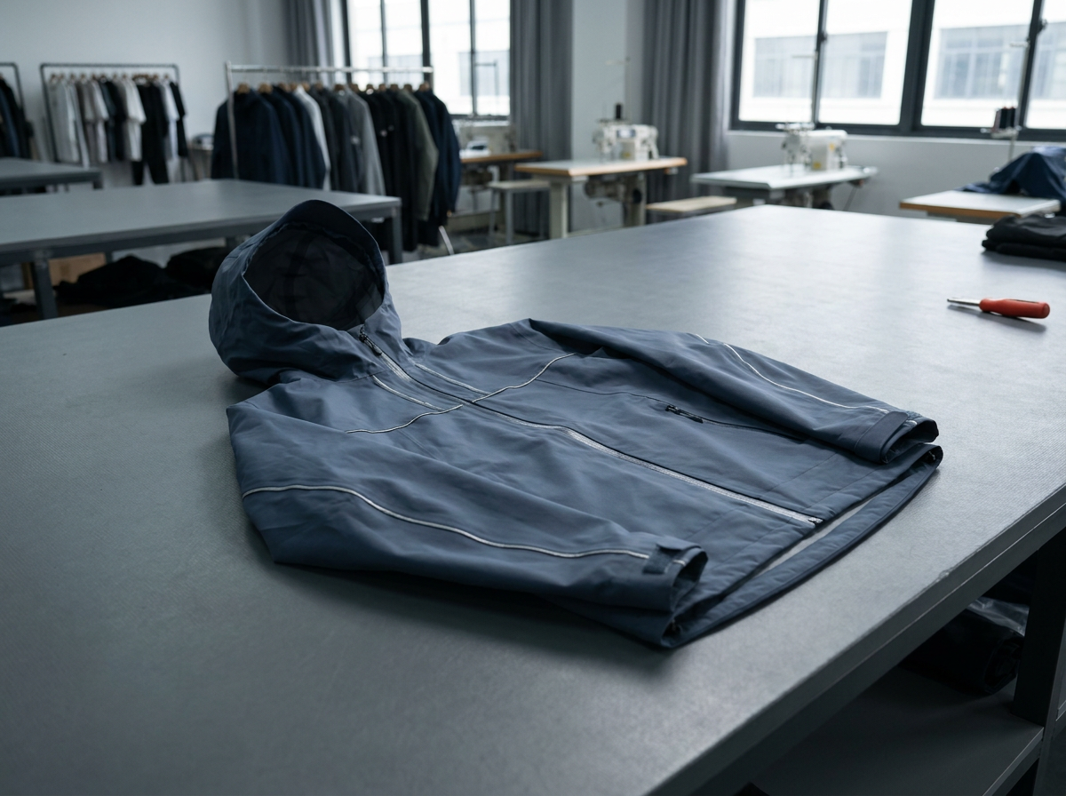 Custom fishing jackets with sealed seams and adjustable hoods