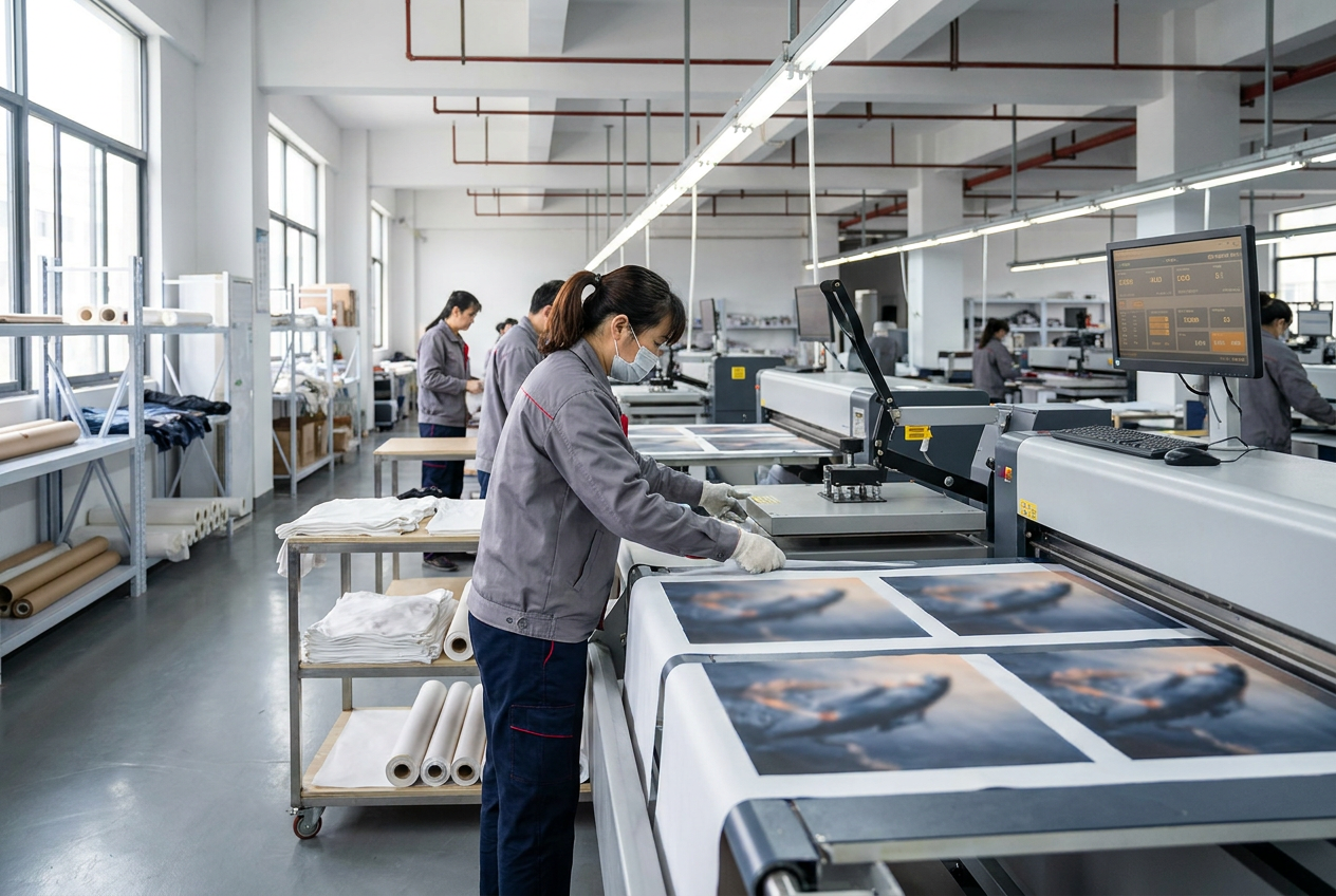 Sublimation printing of custom fishing apparel