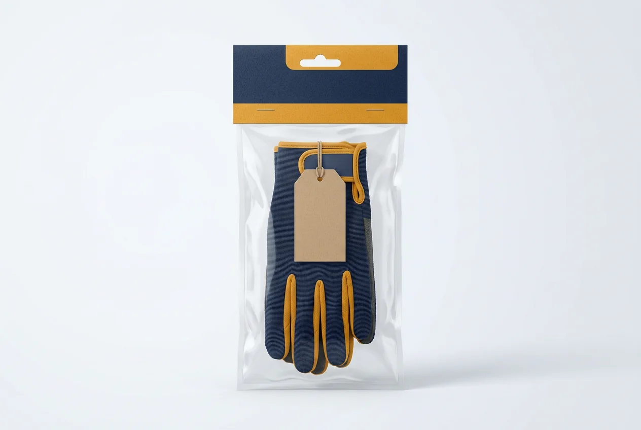 Retail-ready packaging for custom fishing gloves