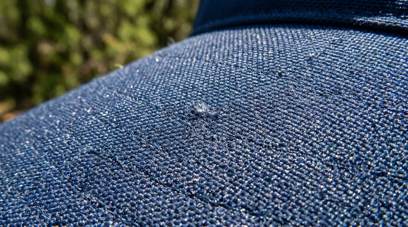 UPF 50+ rated fabric tested under bright sunlight for a fishing hat