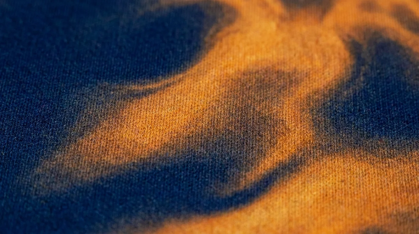 Sublimation print transfer sheet on jersey body fabric